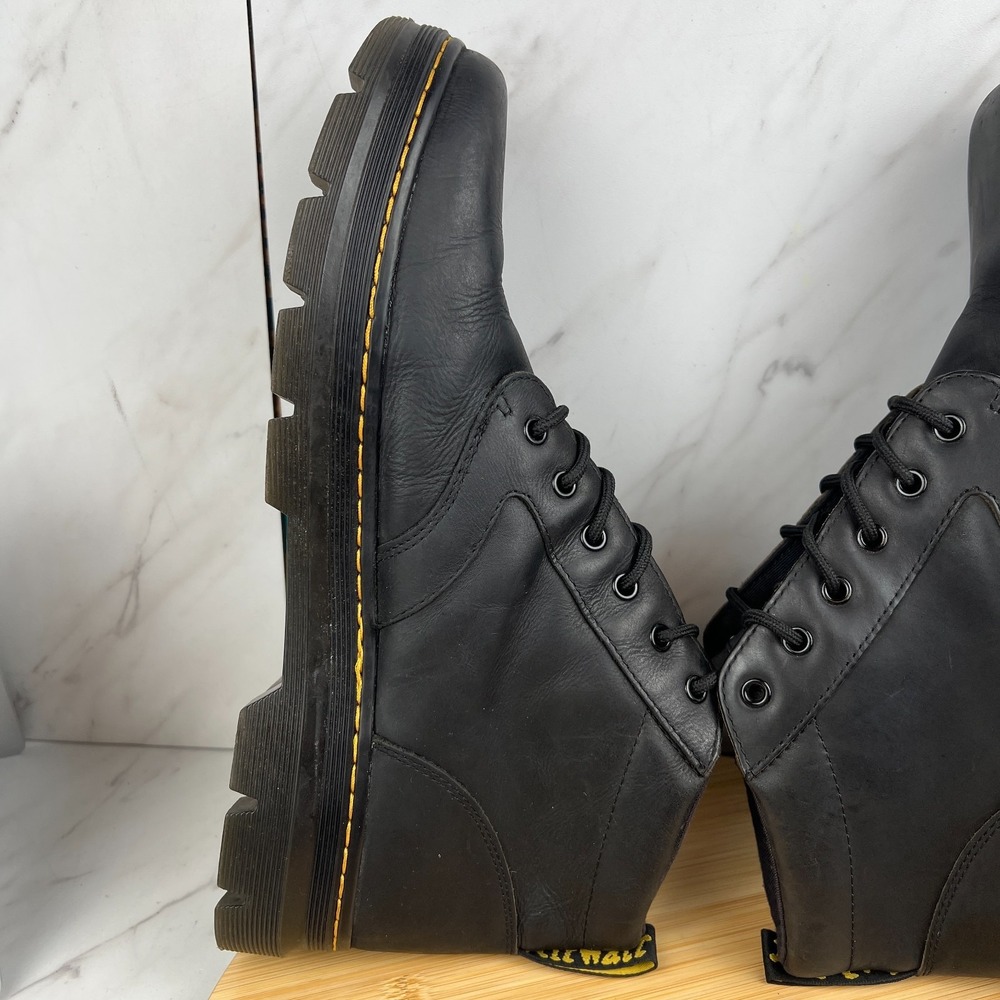 Dr. Doc Martens Bonny Mens Size 13 Black Leather Soft Toe Work Chukka Boots - Picture 4 of 11